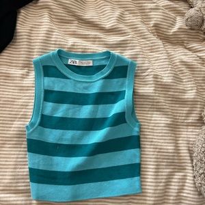 Zara striped crop tank